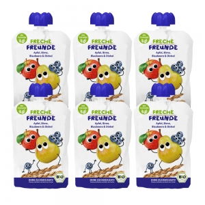 에어드베어 퓨레파우치 사과&배&블루베리&딩켈 100gX6개묶음